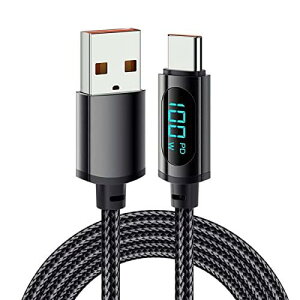 YFFSFDC USB Type Cケーブル 1m 出力スクリーン表示 USB Cケーブル 100W 7A 急速充電 PD対応 高速データ転送 スマートチップ搭載 アルミ合金外装 高耐久ナイロン編み typec usbケーブル MacBook iPad Air/Pro Xpe
