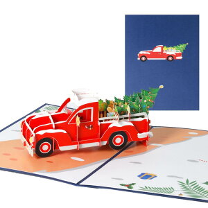 クリスマスカード 3D 立体 立つ Yoayao クリスマス メッセージカード 立つことできる 展開できる ポップアップカード おしゃれ お祝いカード 封筒付き ステッカー付き(立体クリスマスカード