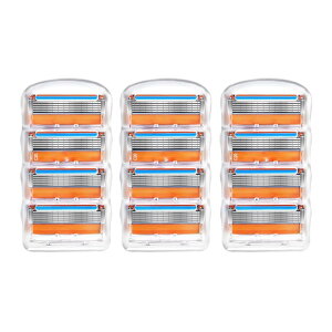 Ligefoy ジレット対応 フュージョン 替刃 Fusion 替え刃 髭剃り ひげそり マニュアル カミソリ 12個入り 交換品