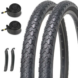 MOHEGIA 2�g�Z�b�g 26�C���` ���]�ԃ^�C��: 26×2.125�C���` 57-559mm �S�n�`�ԗp�^�C��(�N���[�U�[/�V�e�B�o�C�N/MTB/BMX) - �܂��ݎ� �r �����p�^�C���A�Ď��`���[�u�A�^�C�����o�[ - �u���b�N