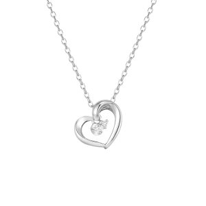【リボン済&紙袋】 4°c ネックレス ヨンドシー 正規品 レディース 4月 誕生石 誕生日 ハートモチーフ ネックレス 4℃ ペンダント 4ドシー 4度 4c プレゼント アクセサリー ジュエリー エター
