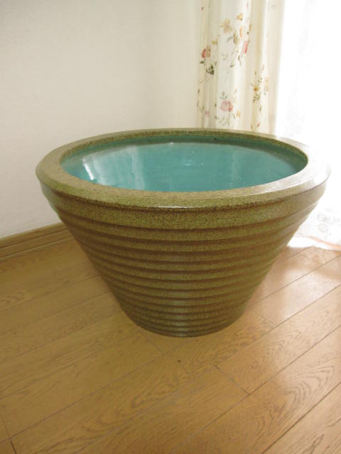 メーカー在庫限り品 高級信楽焼水鉢本物の手作りの一品 水鉢 金ソバSA-9 16号 付与 睡蓮鉢