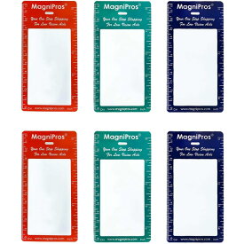 3倍率 しおり 定規 カード ルーペ カバー付き 6枚入り 老眼 ブックマーク 拡大鏡 小型 虫眼鏡 高倍率 携帯 カードレンズ 持ち運び コンパクト 読書 新聞 ハンドルーペ 【MAGPRO】 【日本国内発送】 【送料無料】