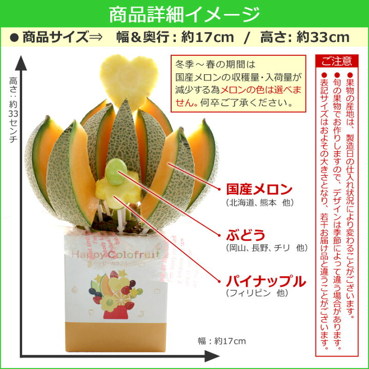 楽天市場 ギフトパーク パーティーグッズ カットフルーツ盛り合わせ メロンフラワー ハッピーカラフルーツブーケ メロン フルーツギフト サプライズ プレゼント 結婚記念日 結婚内祝い 誕生日 メロンケーキより面白い珍しい スイーツ インスタ映え ハロウィン 敬老の