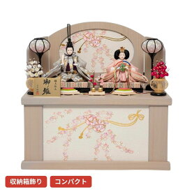 【ポイント5倍】福祥 雛人形 衣裳着親王収納箱飾り 収納飾り ひな人形 お雛様 お雛さま コンパクト おしゃれ かわいい 可愛い 女の子 初節句