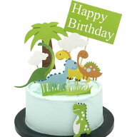 誕生日 ケーキトッパー 女の子 誕生日ケーキ飾り 恐竜 ユニコーン ケーキ飾り ケーキデコレーション カッ…