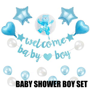 xr[V[ t ̎q oYj EFJxr[ p[eB[ baby shower decoration K[h o[ D Vv  Zbg@j̎q@̎q@ Boy Girl Baby Shower fR[