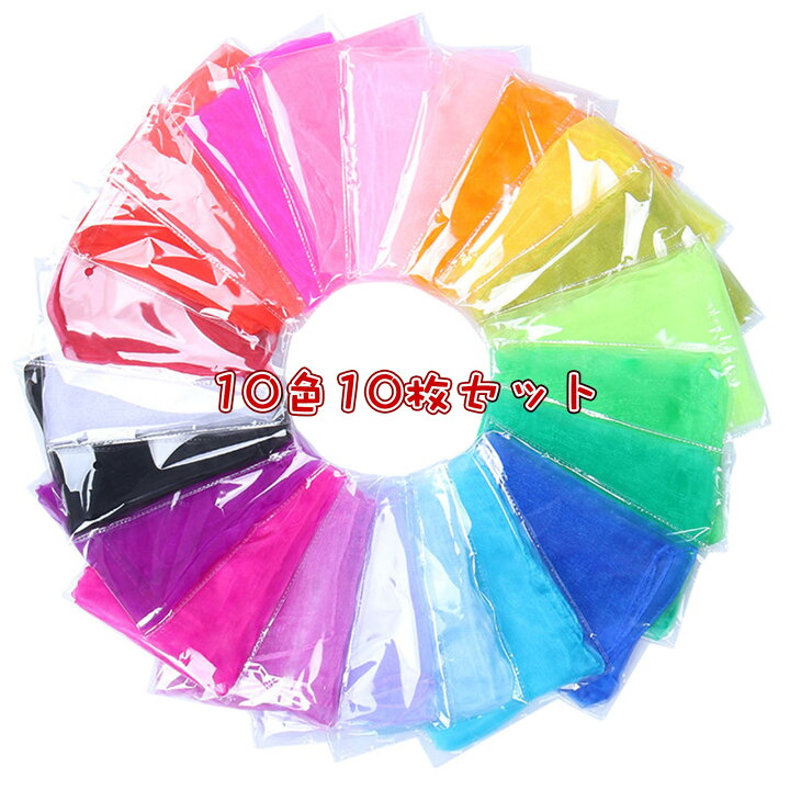 楽天市場】リトミックスカーフ シフォン シフォンスカーフ 10枚セット 
