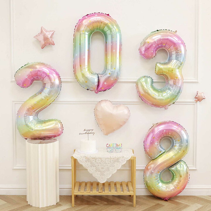 楽天市場】誕生日 数字 バルーン 1個 ナンバー lサイズ 約100cm 40 