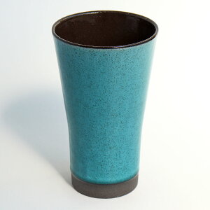 美濃焼 かいらぎ 泡立ちカップ 単品 400cc 全2色 トルコ クリーム アワサカ 清風の匠 田端繁道作 ビールカップ 陶器 日本製 箱入り 食器 酒器 タンブラー ビアグラス ビールグラス フリーカッ