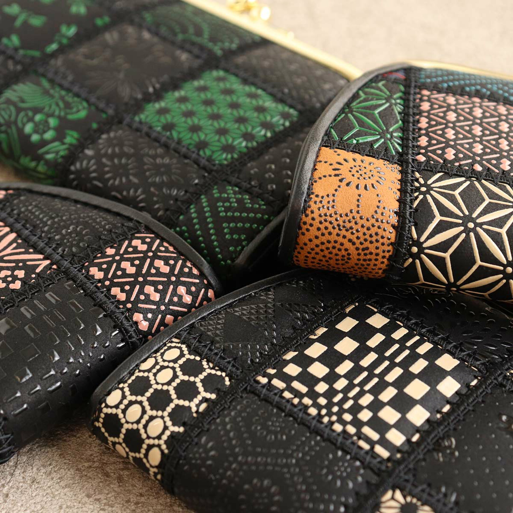 前川印傳 薄型がま口財布