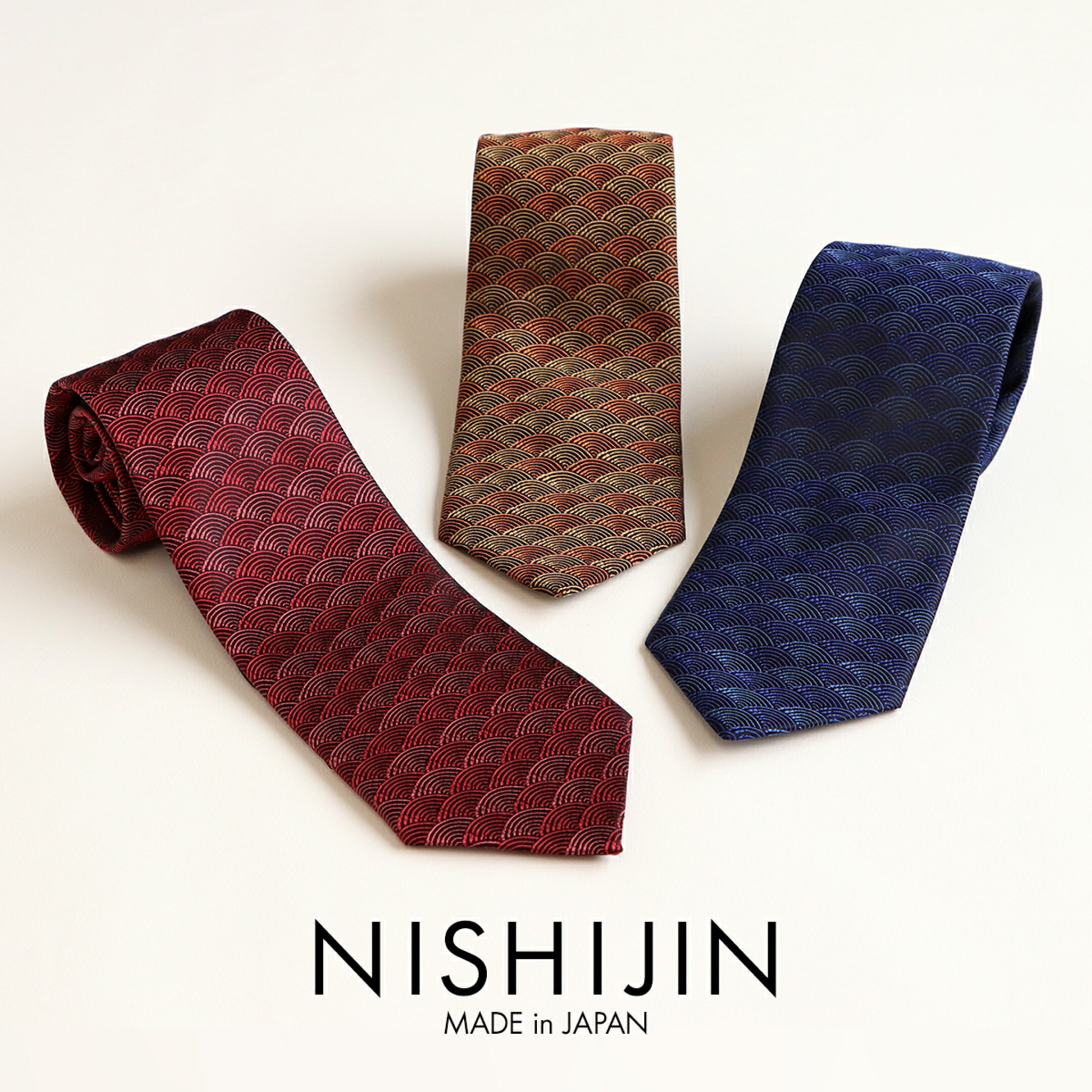 日本が誇る伝統的西陣織で織られたネクタイ