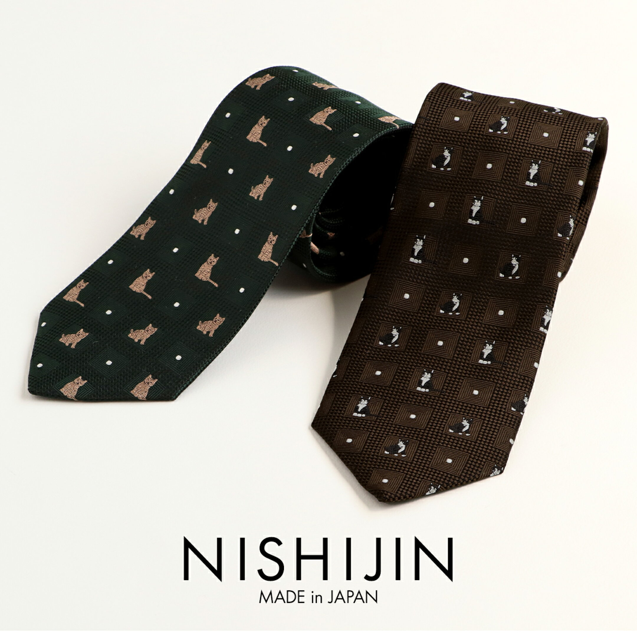 京都西陣織 ネクタイ 「ねこ」