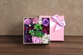 SAVON FLOWER リボンローズBOX 全5色 リボンローズ シャボン カーネーション バラ 造花 シャボンフラワー ソープフラワー フラワーギフト 誕生日 お見舞い プレゼント 贈り物 ギフト 赤 ピンク グリーン オレンジ 黄 青 紫 母の日 枯れない 花 ボックス入り かわいい