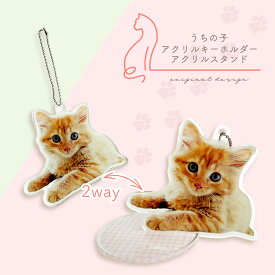 【最大4000円OFF】 ★1つプレゼント★ 【 2way / 無料台座付 / 両面印刷 】 猫 犬 ペット 写真 キーホルダー メモリアル オリジナル プリント オーダーメイド 子供 プレゼント かわいい うちの子 グッズ 思い出 写真入り 名入れ アクスタ アクキー フォト 仏具 P10