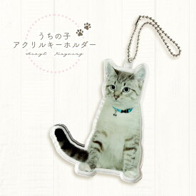 ★1つプレゼント★ 【 2way / 無料台座付 / 両面印刷 】 猫 ねこ cat ペット 写真 キーホルダー メモリアル オリジナル プリント オーダーメイド 子供 プレゼント かわいい うちの子 グッズ 思い出 写真入り 名入れ アクスタ アクキー フォト 仏具 P10