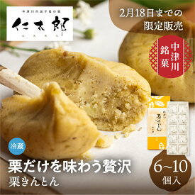 栗きんとん 中津川 仁太郎 6個 / 10個 送料無料 個包装 人気 老舗 和菓子 お菓子 栗 スイーツ おすすめ 栗菓子 和スイーツ マロン 和風スイーツ 栗スイーツ 和栗 お取り寄せ 内祝い 岐阜 産地直送 送料無料 スイーツ ギフト 茶道 華道 お月見 十三夜 ぎふまる