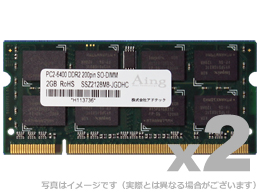 楽天市場】アドテック ノートパソコン用 増設メモリ DOS/V用 DDR2-800 ...