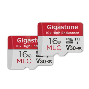 10{ϋvMLCy5Nۏ؁zGigastone }CNSDJ[h 16GB 2Zbg SDHC MLC microsdJ[hmicroSD [J[h A1 V30 NX10 UHS-I U3  95MB/s 4K Ultra HD hR hƃJ sdJ[h hCu