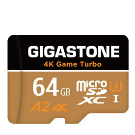 【5年データ復旧保証】 Gigastone マイクロSDカード 64GB SDXC microSD microsdカード メモリーカード A2 V30 UHS-I U3 クラス10 Ultra HD 4K 超高速 95MB/s ビデオ録画 一眼レフカメラ スマホ データ保存 ドローン Nintendo Switch GoPro 確認