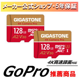 保証5年 Gigastone マイクロSDカード 128GB SDXC microSD microsdカード メモリーカード A2V30 UHS-I U3 クラス10 Ultra HD 4K 超高速100MB/s ビデオ録画 一眼レフカメラ スマホ データ保存 ドローン【GoPro/Nintendo Switch確認済】ギガストーン