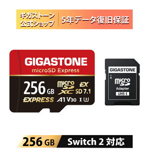 �ySwitch 2 ��p�݌v�zGIGASTONE microSD Express microSD�J�[�h 256GB SD7.1 �ǂݎ�葬�x/�������ݑ��x�ő� 880/650MB/s A1 V30 U3 �y5�N�f�[�^�����E���������ۏ؁z