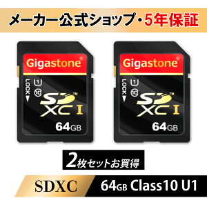 ySۏ5NzGigastone SDJ[h 64GB SDXC [J[h UHS-I U1 NX10 rfIJ sdJ[h  80MB/s 4K Ultra HD Be fWJ ჌t fW^J ჌tJ 4krfIJ 