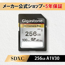 【保証5年】Gigastone SDカード 256GB SDXC メモリーカード UHS-I U3 クラス10 ビデオカメラ sdカード 超高速 100MB/s SDXC 4K Ultra HD デジカメラ 一眼レフ デジタルカメラ 一眼レフカメラ 4kビデオカメラ アクションカメラ ギガストーン