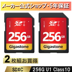 【保証5年】Gigastone SDカード 256GB SDXC メモリーカード UHS-I U1 クラス10 ビデオカメラsdカード 超高速 100MB/s 4K Ultra HD 撮影 デジカメ sdカード 一眼レフカメラ デジタルカメラ 4kビデオカメラ アクションカメラ ギガストーン