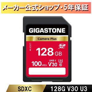 yۏ5NzGigasotne SDJ[h 128GB SDXC [J[h V30 UHS-I U3 NX10 rfIJ  100MB/s 4K Ultra HD Be  fWJ sdJ[h ჌tJ fW^J 4krfIJ AN