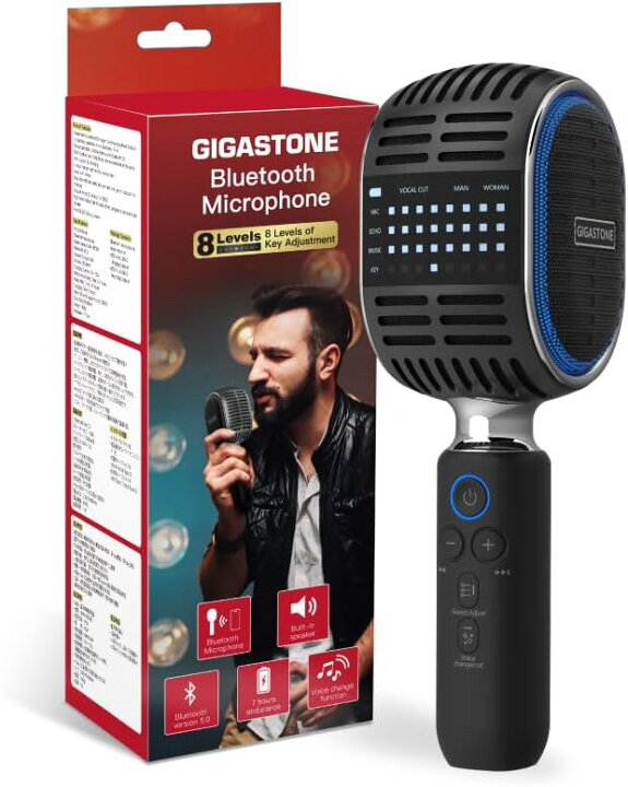 楽天市場】新登場！Gigastone カラオケマイク おうちカラオケ 