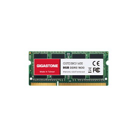 数量限定！ノートPC用 メモリ Gigastone DDR3 8GBx1枚 SO-DIMM 1600MHz PC3-12800 CL11 1.35V 204 Pin Unbuffered Non-ECC メモリDDR3 内蔵メモリー 増設メモリー【相性保証+5年保証 】ギガストーン