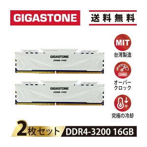 GIGASTONE fXNgbvPCpGame Pro White DDR4 16GBx2 (32GB) DDR4-3200MHz PC4-25600 CL16 1.35V 288 Pin Unbuffered Non-ECC UDIMM Memory Module For Gaming Desktopyۏ+5Nۏ zMKXg[