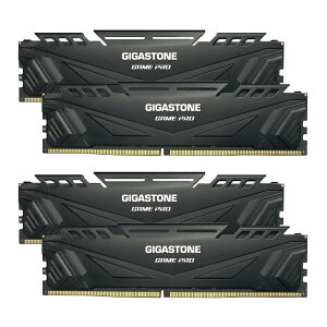 GIGASTONE fXNgbvPCpGame Pro Black DDR4 16GBx4 (64GB) DDR4-3200MHz PC4-25600 CL16 1.35V 288 Pin Unbuffered Non-ECC UDIMM Memory Module For Gaming Desktopyۏ+5Nۏ zMKXg[