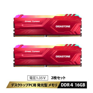 GIGASTONE^fXNgbvPCp RGB Game Turbo Black DDR4 16GBx2 (32GB) DDR4-3200MHz PC4-25600 CL16 1.35V 288 Pin Unbuffered Non-ECC UDIMM Memory Module For Gaming Desktopyۏ+5Nۏ zMKXg[
