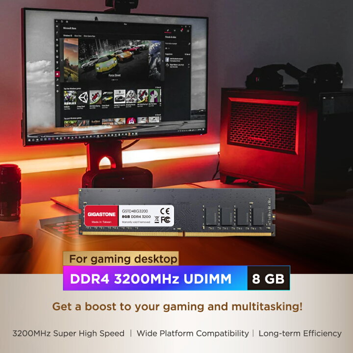 楽天市場】【メモリ DDR4】GIGASTONE 8GBx2枚 (16GB Kit) DDR4 3200MHz 