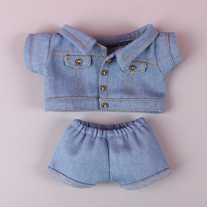 楽天市場】 ぬいぐるみ用 服 上下セット 10cm デニムジャケット 