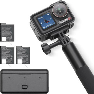 DJI Osmo Action 5 Pro �A�h�x���`���[�R���{ �A�N�V�����J����4K 1/1.3�C���`�Z���T�[�t�� 12���Ԃ̒����ԋ쓮�o�b�e���[�i3�j ��u���␳ �f���A��OLED�^�b�`��� �h�� ���s vlog �J���� �E�F�A��