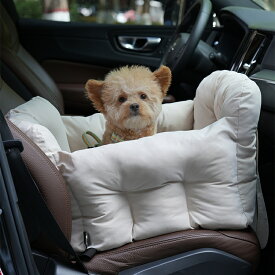GIIPET ドライブベッド 犬 猫 ペット ドライブボックス 車用 ドライブシート オールシーズン お出かけ 飛び出し防止 安全 リード付き 多車種対応 クッション カー用品 車載 ベッド ふかふか