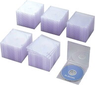エレコム(ELECOM) DVD CDケース プラケース スリム 1枚収納 100枚パック クリア CCD-JSCS100CR