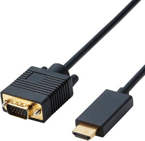 �G���R��(ELECOM) �ϊ��P�[�u�� HDMI VGA 1.0m �u���b�N CAC-HDMIVGA10BK