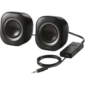 �G���R�� PC�X�s�[�J�[ ���^ ���o�� 6W AC���d ��3.5mm�~�j�v���O �{�����[���R���g���[���[���� ��50mm�̊ی^�t�������W�h���C�o�[ �u���b�N MS-P08A2BK