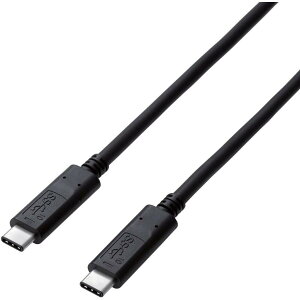 �G���R�� USB�P�[�u�� Type C ( USB C to USB C ) 100W 1.0m USB3.1�F�ؕi �ő�10Gbps �u���b�N USB3-CC5P10NBK
