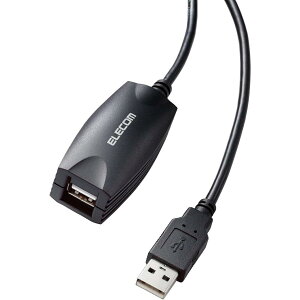 �G���R�� USB �����P�[�u�� USB2.0 5m �ő�A����3�{ USB-A & USB-A �G�N�X�e���_�[�P�[�u�� [�ő�20m�܂ŉ����\] �u���b�N USB2-EXC50