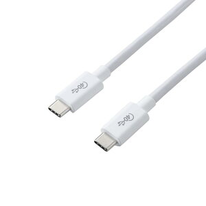 �G���R�� USB�P�[�u�� USB4 TypeC-TypeC USB�]IF���K�F�ؕi USB Power Delivery�Ή� 40Gbps 0.8m �z���C�g �yiPhone 16 �V���[�Y �Ή����؍ρz USB4-CC5P08WH