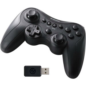 �G���R�� �Q�[���p�b�h �����E�L�� XInput DirectInput Xbox�n�z�u �[�d�� 13�{�^�� �u���b�N JC-GP40XBK