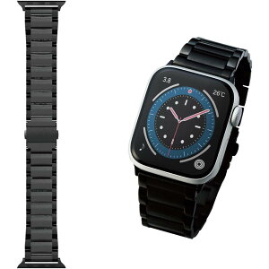�G���R�� Apple Watch 45/44/42mm/�o���h/�v���~�A���X�e�����X/�u���b�N AW-44BDSS3BK