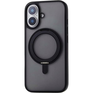 iPhone16 �P�[�X �X�^���h�@�\ �}�O�l�b�g�����O �}�O�l�b�g MAGKEEP �n�C�u���b�h ���C�����X�[�d�Ή� 4�p�G�A�[�N�b�V���� �u���b�N PM-A24AMAGSTBK