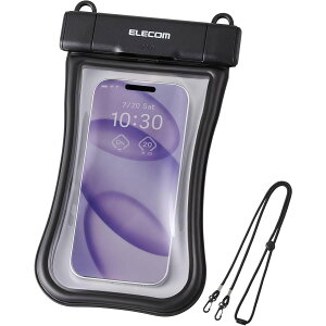 �h���P�[�X �����C �ē~���W���[ IP68 ���v�h�~�݌v �����^�b�`�J�N���b�v iPhone 6.9�C���`�ȉ��̃X�}�z�Ή� �G���R�� �u���b�N P-WPSGR26BK