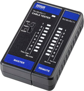 LAN�P�[�u���e�X�^�[ �T�����T�v���C RJ-45 UTP�ESTP�P�[�u�� RJ-11 ���W�����[�P�[�u�� �e�@�E�q�@���E�� LED�\�� �P�l���d�r LAN-TST7